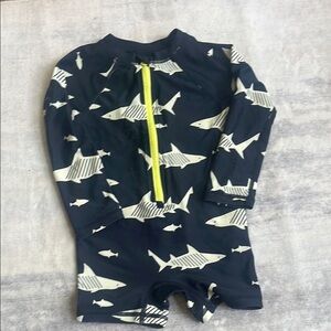 Tea Collection White and Blue One Piece Swim